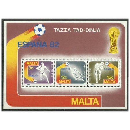 Malta 1982 - C.M. fotbal, colita neuzata Malta 1982 - C.M. fotbal, colita neuzata