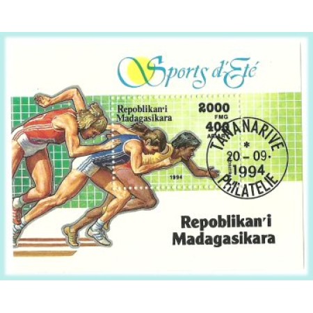 Madagascar 1994 - sport, colita stampilata Madagascar 1994 - sport, colita stampilata