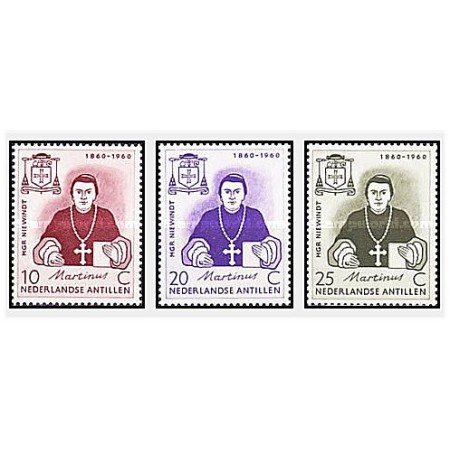 Antilele Olandeze 1960 - Msgr. Martinus, religie, serie neuzata Antilele Olandeze 1960 - Msgr. Martinus, religie, serie neuzata