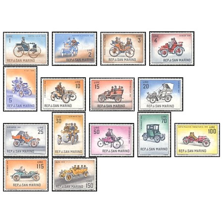 San Marino 1962 - Automobile, mașini de epoca, serie neuzata