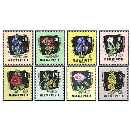 Ungaria 1961 - Flori, plante medicinale, serie neuzata Ungaria 1961 - Flori, plante medicinale, serie neuzata