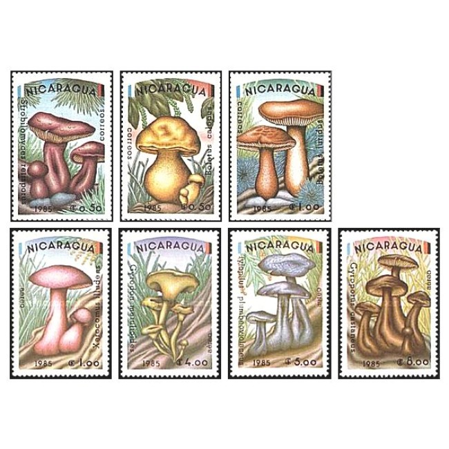 Nicaragua 1985 - ciuperci, serie neuzata
