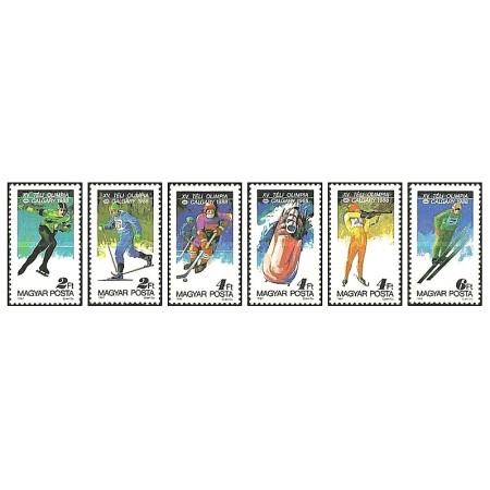 Ungaria 1987 - Jocurile Olimpice Calgary, sport, serie neuzata Ungaria 1987 - Jocurile Olimpice Calgary, sport, serie neuzata