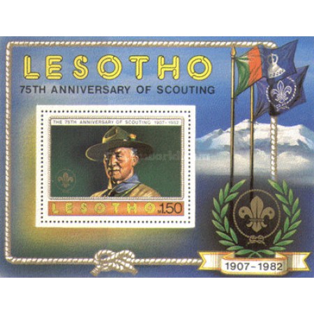 Lesotho 1982 - cercetasi, colita neuzata Lesotho 1982 - cercetasi, colita neuzata