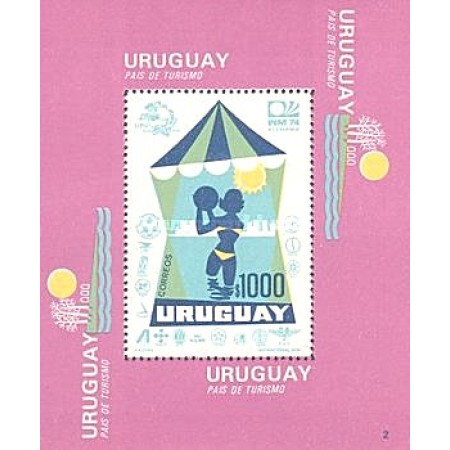 Uruguay 1974 - turism, colita neuzata Uruguay 1974 - turism, colita neuzata
