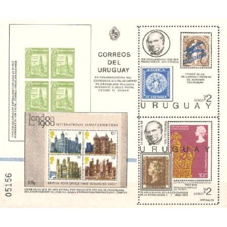 Uruguay 1979 - Sir Rowland Hill, bloc neuzat Uruguay 1979 - Sir Rowland Hill, bloc neuzat