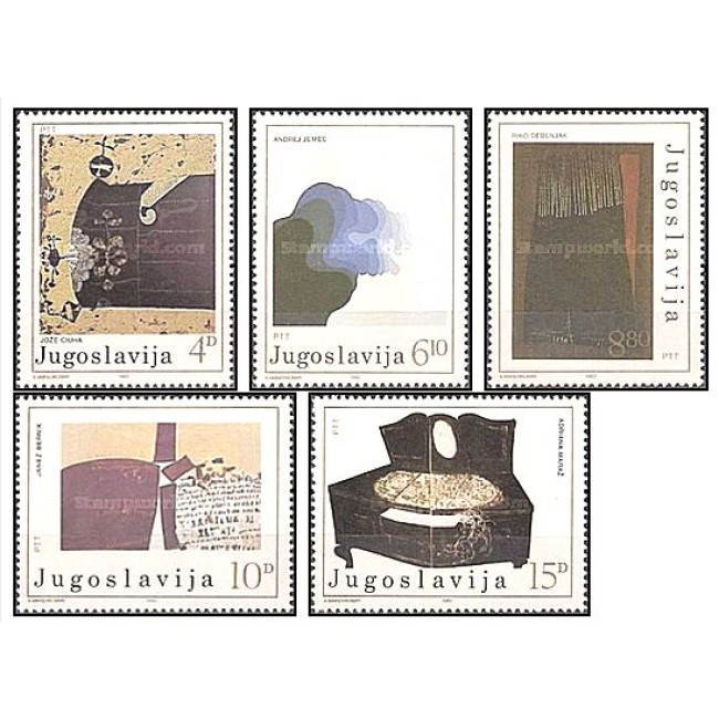 Iugoslavia 1982 - Picturi, arta contemporana, serie neuzata Iugoslavia 1982 - Picturi, arta contemporana, serie neuzata