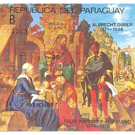 Paraguay 1978 - Craciun-Durer, colita neuzata Paraguay 1978 - Craciun-Durer, colita neuzata