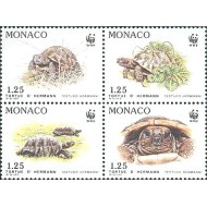 Monaco 1991 - Fauna WWF, broasca testoasa, serie neuzata