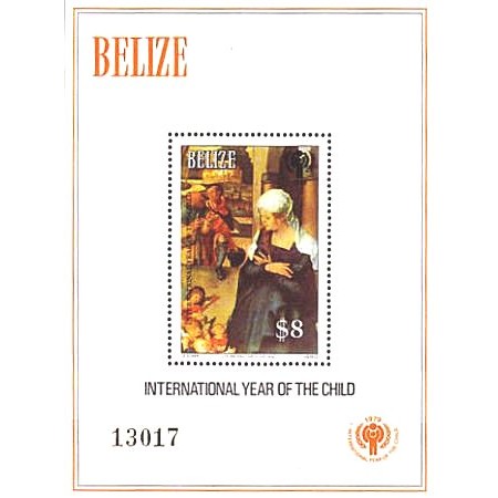 Belize 1980 - UNICEF-pictura, Durer, colita neuzata Belize 1980 - UNICEF-pictura, Durer, colita neuzata