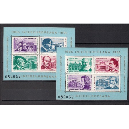 1985 - Colaborarea intereuropeana, blocuri neuzate 1985 - Colaborarea intereuropeana, blocuri neuzate