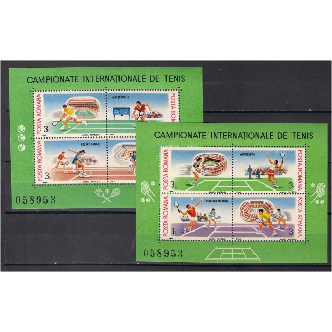 1988 - Campionatele Internationale de tenis, blocuri neuzate 1988 - Campionatele Internationale de tenis, blocuri neuzate