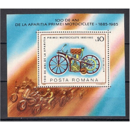 1985 - Centenarul primei motociclete, colita neuzata 1985 - Centenarul primei motociclete, colita neuzata