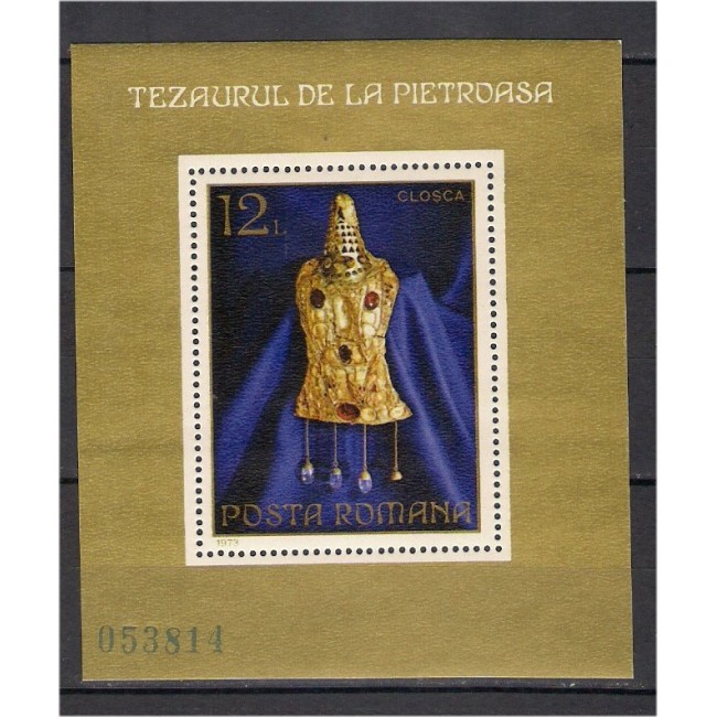 1973 - Tezaurul de la Pietroasa, colita neuzata