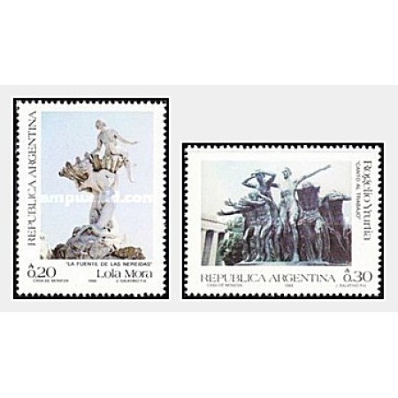 Argentina 1986 - sculptura, serie neuzata Argentina 1986 - sculptura, serie neuzata
