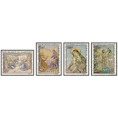 Benin (Dahomey) 1968 - Craciun, picturi Foujita, serie neuzata