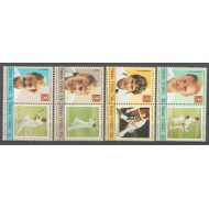Niutao-Tuvalu 1985 - Cricket players, serie neuzata