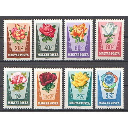 Ungaria 1962 - Trandafiri, flori, serie neuzata
