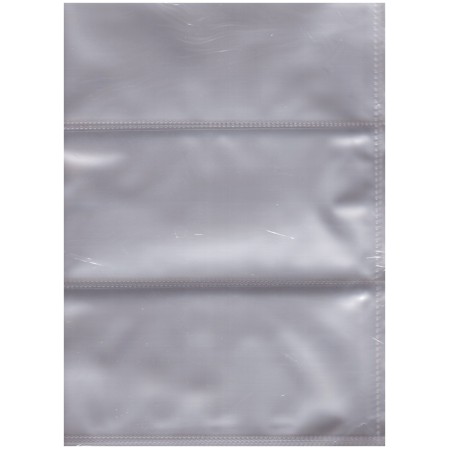 Set 50 folii SH312 cu 3 buzunare, PP, pentru bancnote