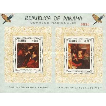 Panama 1968 - arta religioasa, colita neuzata Panama 1968 - arta religioasa, colita neuzata
