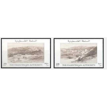 Palestina 1997 - Palestinian Towns in 1839 serie neuzata Palestina 1997 - Palestinian Towns in 1839 serie neuzata