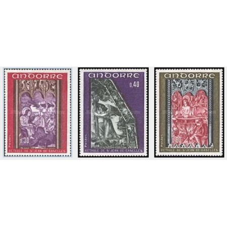 Andorra (Fr) 1970 Fresce, serie neuzata Andorra (Fr) 1970 Fresce, serie neuzata