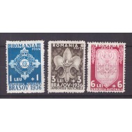 1936 - Jamboreea Brasov, serie nestampilata cu sarniere