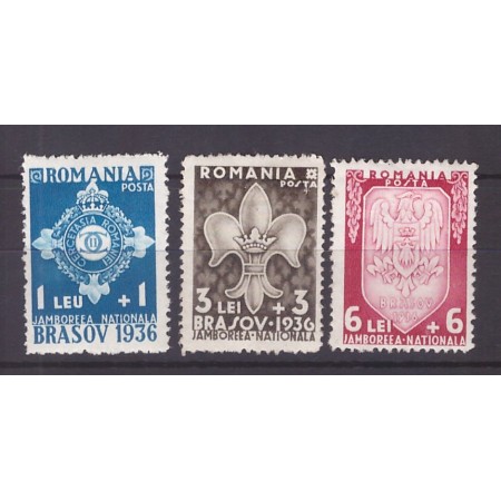 1936 - Jamboreea Brasov, serie nestampilata cu sarniere 1936 - Jamboreea Brasov, serie nestampilata cu sarniere