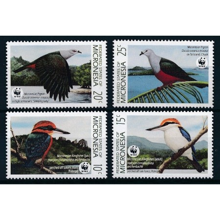 Micronesia 1990 - Pasari WWF serie neuzata