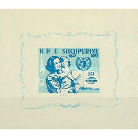 Albania 1959 - Drepturile omului, colita neuzata Albania 1959 - Drepturile omului, colita neuzata