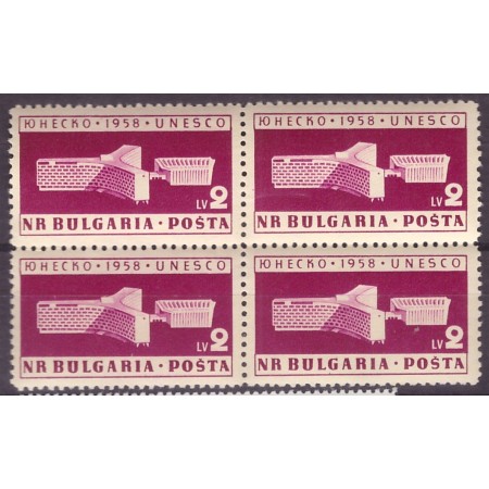 Bulgaria 1959 - UNESCO, bloc de 4 neuzat Bulgaria 1959 - UNESCO, bloc de 4 neuzat