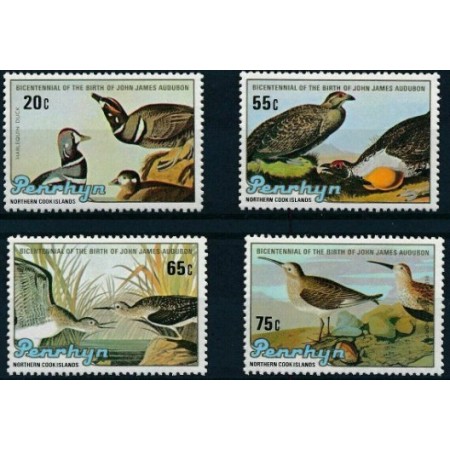 Penrhyn(Cook Islands) 1985 - Pasari, Audubon, serie neuzata