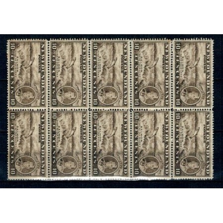Newfoundland 1937 - Mi225A bloc de 10 neuzat Newfoundland 1937 - Mi225A bloc de 10 neuzat