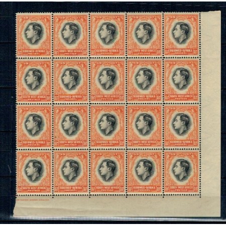 South Vest Africa 1937 - Mi186-187 fragment de coala neuzata South Vest Africa 1937 - Mi186-187 fragment de coala neuzata