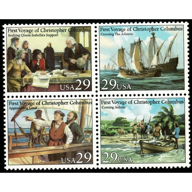 SUA 1992 - Prima calatorie al lui C. Columb, serie neuzata SUA 1992 - Prima calatorie al lui C. Columb, serie neuzata
