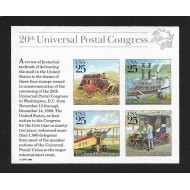 SUA 1989 - UPU, congres postal, transport, colita neuzata