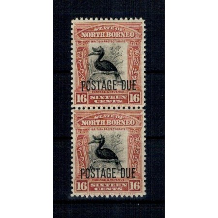 North Borneo 1928 - Postage Due, Mi48 pereche neuzata North Borneo 1928 - Postage Due, Mi48 pereche neuzata