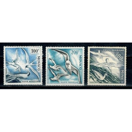 Monaco 1955 - Pasari, serie scurta nestampilata cu sarniere Monaco 1955 - Pasari, serie scurta nestampilata cu sarniere