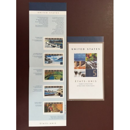 Canada 2002 - Atractii turistice, carnet cu timbre autocolant Canada 2002 - Atractii turistice, carnet cu timbre autocolant