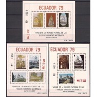 Ecuador 1980 - Virgin of Mercy, arhitectura, serie blocuri ndt n