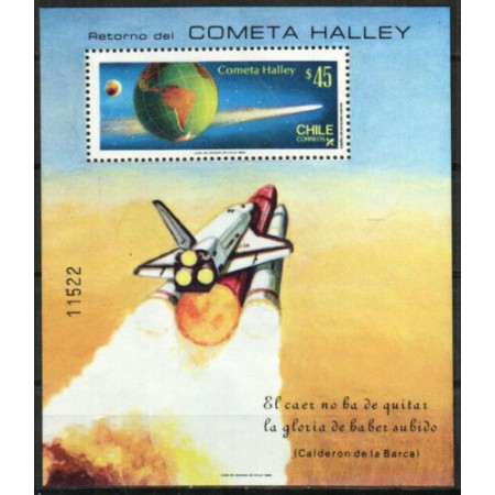 Chile 1985 - Cometa Halley, colita neuzata Chile 1985 - Cometa Halley, colita neuzata