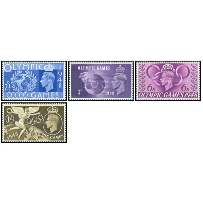 Marea Britanie 1948 - Jocurile Olimpice, serie neuzata