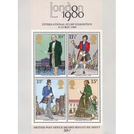 Marea Britanie 1979 - Rowland Hill, expo, bloc neuzat Marea Britanie 1979 - Rowland Hill, expo, bloc neuzat