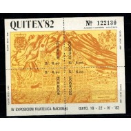 Ecuador 1982 - Expo filatelix Quito, bloc neuzat