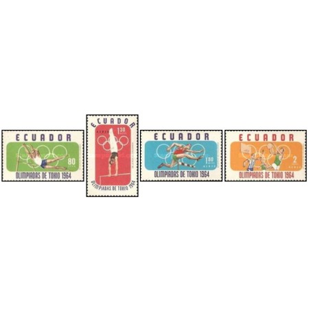 Ecuador 1964 - Jocurile Olimpice, serie neuzata