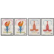 Ecuador 1980 - Jocurile Olimpice, serie neuzata