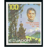 Ecuador 1988 - Don Bosco, monument, colita neuzata