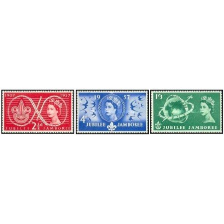 Marea Britanie 1957 - Cercetasi, World Jamboree, serie neuzata Marea Britanie 1957 - Cercetasi, World Jamboree, serie neuzata