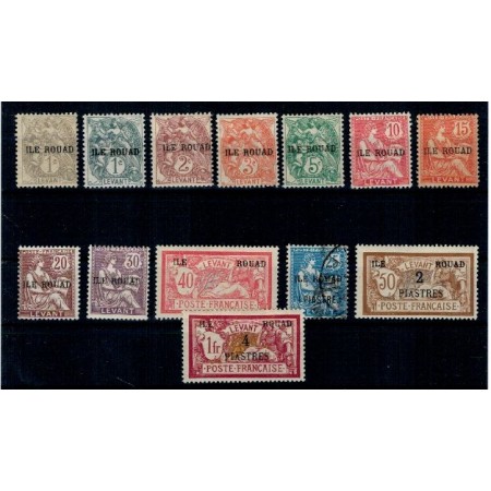 Ruad Island(posta franceza) 1916/17 - Mi4-15, supr. pe Levant Ruad Island(posta franceza) 1916/17 - Mi4-15, supr. pe Levant