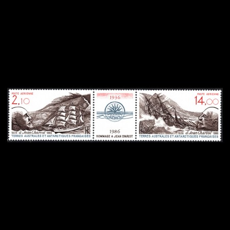 French South and Antarctic Terr. 1986 - Jean Charcot, triptic ne French South and Antarctic Terr. 1986 - Jean Charcot, triptic ne